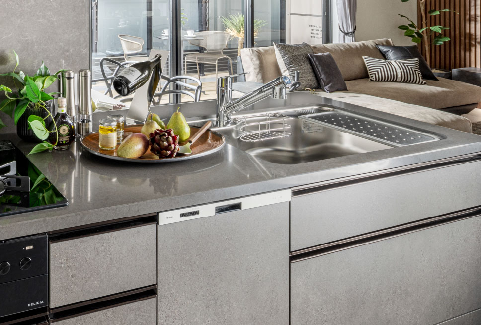 キッチン天板および側面